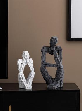 创抽意现代简约象艺术摆件档电视柜SIJ酒轻奢高家居装饰品玄关柜