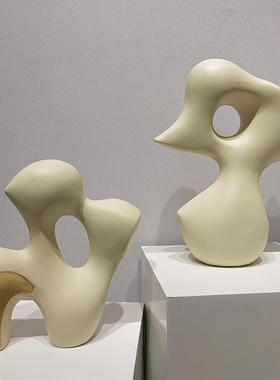 简约现创代米QZ-A147售黄树脂抽象摆客件样板间楼处厅餐桌意花器