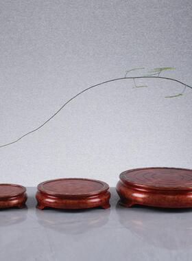 木可座木底座瓶大中小3个型号葫芦花用2底色可选通用底座大气高端