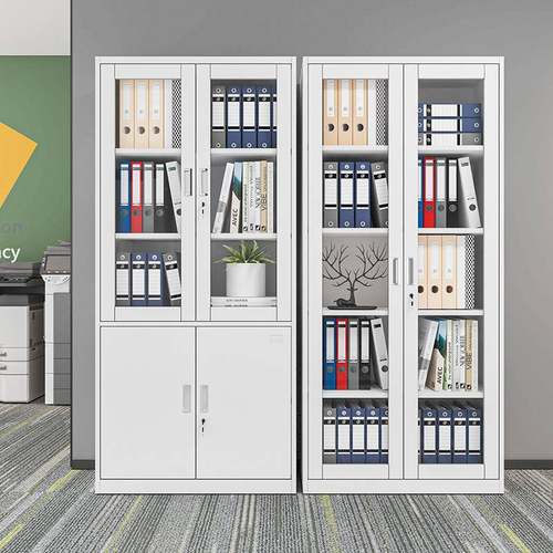 新款铁HG-1皮文资料柜档案柜多柜层财件务柜凭证书柜储物柜 - 图1