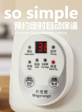 全自动办公室陶瓷养生炖杯迷你电热水杯煮粥补品牛奶电炖杯便携式