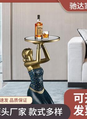 BJ1234现代轻奢风客厅地大意摆件玄关沙发电视柜居旁边创艺术家落