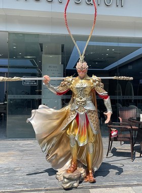 黑神话悟空齐天大圣雕塑户外斗战胜佛玻璃钢店铺T客厅装饰品大摆