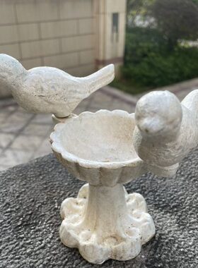 风器铸铁阳台做旧园艺鸟装饰杂货喂庭院小鸟摆件花园户外花园ins