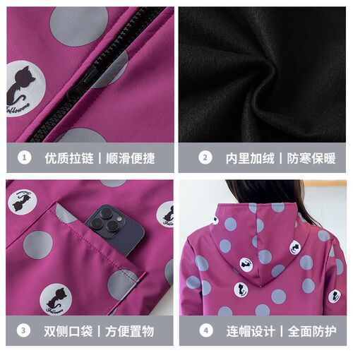 长袖加绒加厚防水罩衣大人新x款围裙厨房家用防油女外穿工作服冬 - 图2