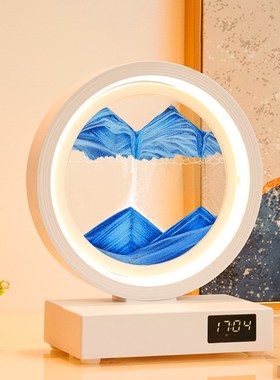 流沙画摆件创意小夜灯无线充x客厅电视柜酒柜装饰品毕业季礼物女