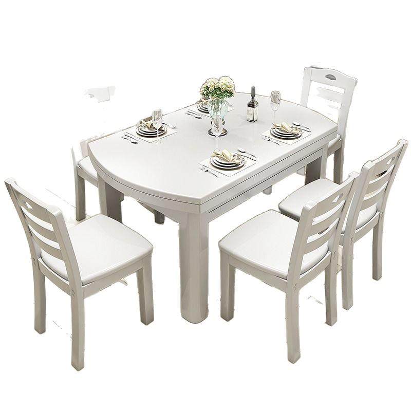 FXL实木餐桌椅组合可伸折圆两用吃饭桌子叠折叠饭桌家用缩餐方桌,淘宝优惠券,粉丝福利购,淘宝优惠卷