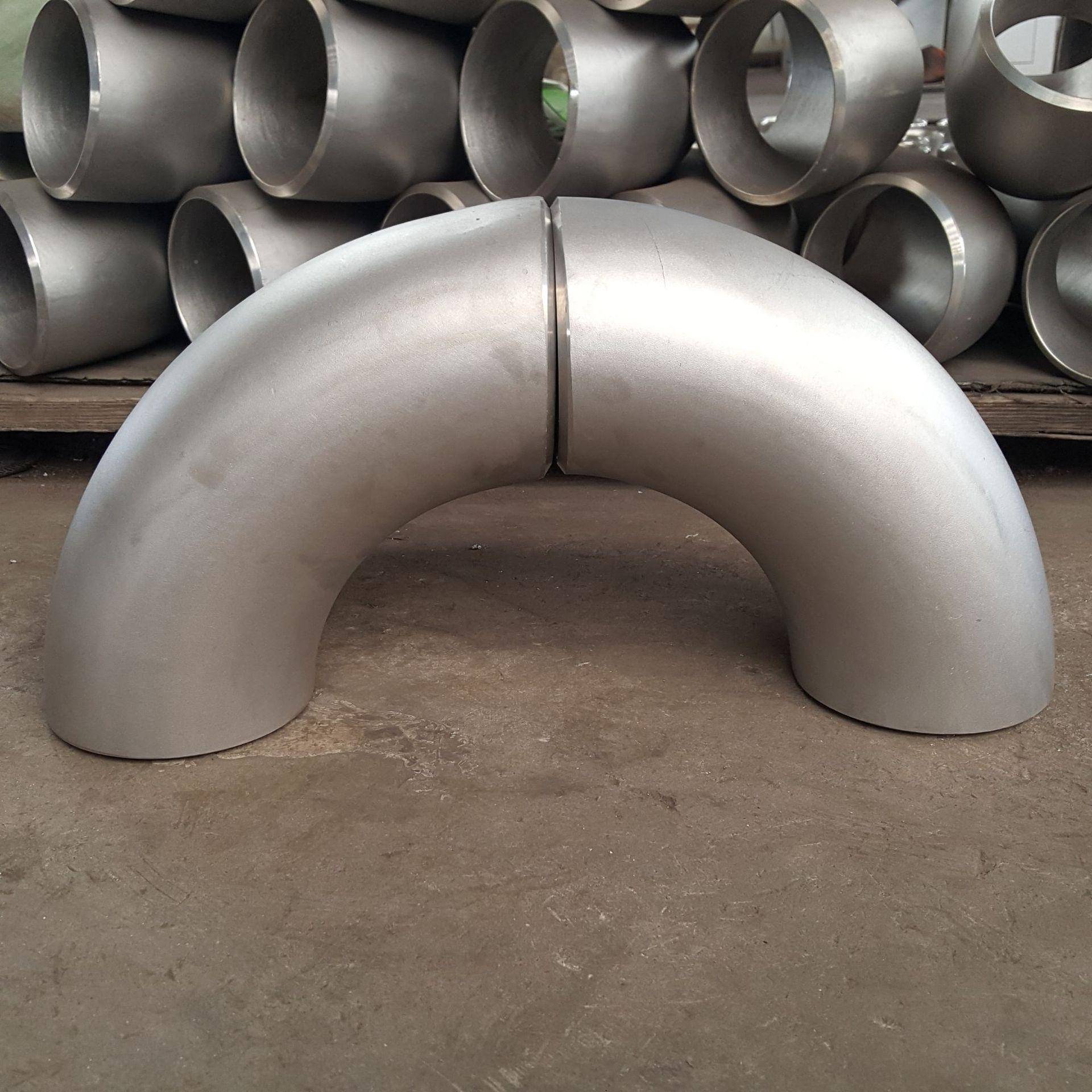 锈钢冲压弯不头头DN200厚壁焊度接弯头304对焊弯弯管碳钢90不锈钢 - 图0