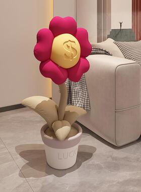 春有钱花ZRT落地摆件厅沙发电柜旁家居装饰染品客招财乔迁视开业