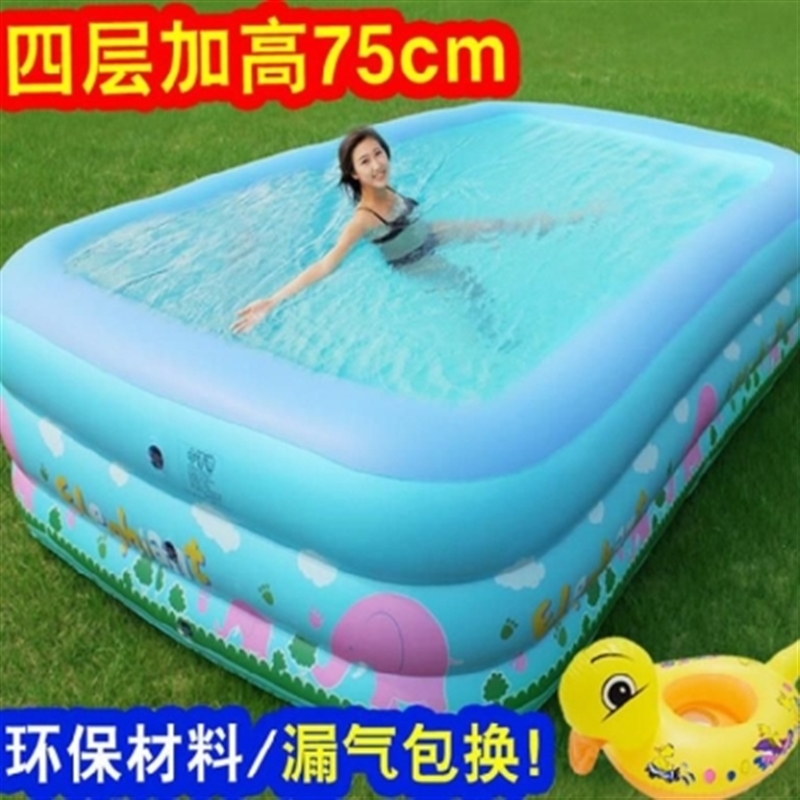 泳池家用儿童方形充气家庭游泳池加E深婴儿长款大人室内室外宝宝 - 图0
