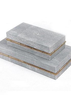 新中式样板间家具装饰收t纳盒首饰盒饰品盒样板房软装饰品摆件