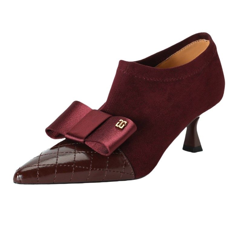 尖头细跟单鞋高跟鞋深口单鞋女2024春秋法式时装鞋职业工作鞋女鞋,淘宝优惠券,粉丝福利购,淘宝优惠卷