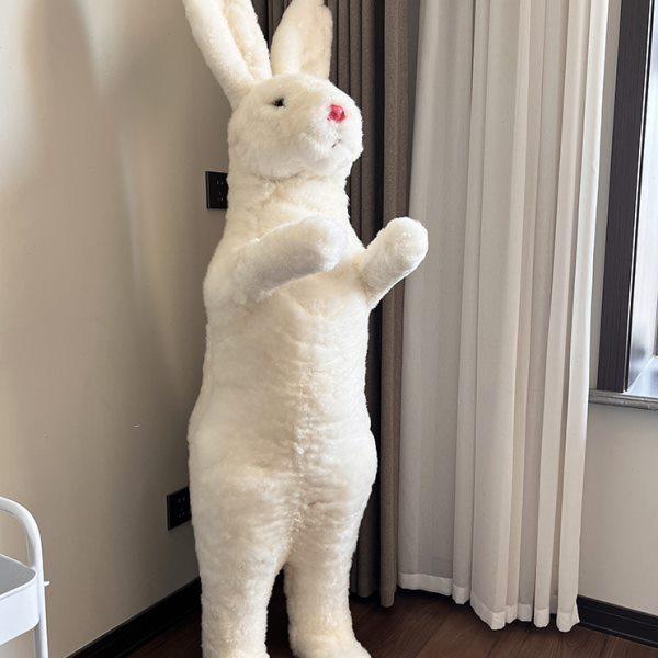 动物落地摆件真羊毛皮毛一体家居装饰收纳生日乔迁礼物大兔子玩偶,淘宝优惠券,粉丝福利购,淘宝优惠卷