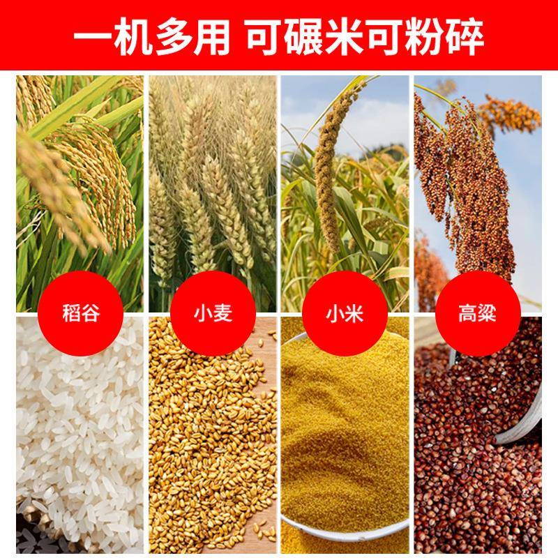 碾米机家用小型大米去虫处理稻谷脱壳剥谷机粉碎打米去石机振动筛 - 图0