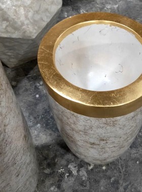 新品上架b贴金箔金丝玻璃钢落地大花瓶假花花插摆件客厅酒店装饰