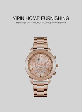 样板房衣帽间装饰品摆件男女电子时尚塑料皮钢带仿真手表模型新款