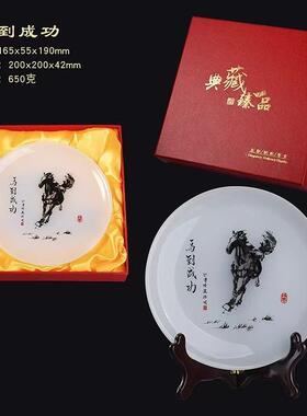 到成阿富汗玉盘子摆011家居功客厅工艺品电视柜装饰品酒柜马创意
