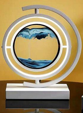 艺桌面态意解压山创水动流沙画摆件液体沙漏术客厅装饰品玻ZG-672
