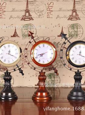 饰欧KD001式家地球时钟件摆客书房手工装饰品摆设厅家居饰品精致