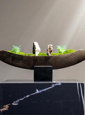 栽客新式YB-DZ-HY中花艺仿真绿植观样板房厅售楼处永生植物青苔盆