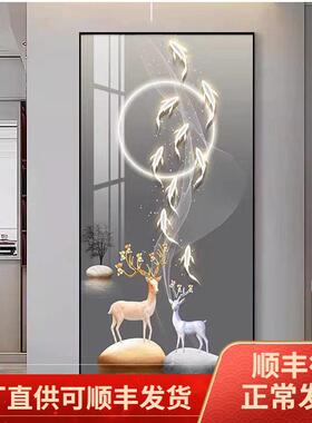 奢入户0迎门墙装饰画49021238225客厅挂轻画正对门财鱼图聚大气背