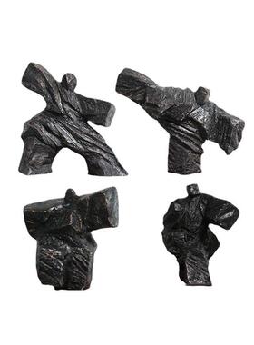 太人装物雕塑居树脂工艺品复古摆件书房办公室桌太极人面家软饰品