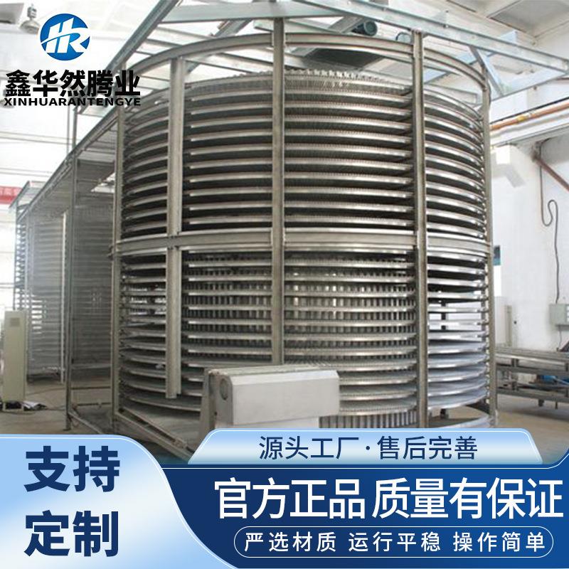 速冻肉类油炸食品快速冻结大产量速冻馄饨饺子春卷双螺旋式速冻机 - 图2