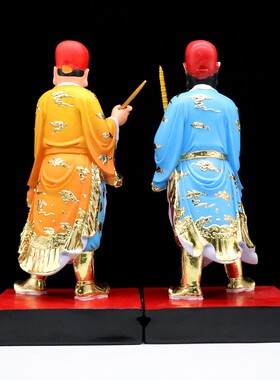 包邮树脂神像文武判官像城隍庙文官武判官黑脸R判官家用供奉摆件