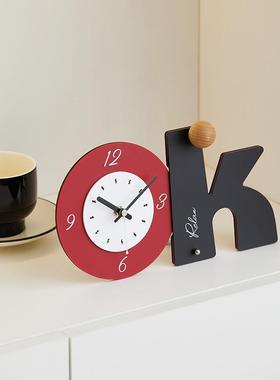 wozom屋面准桌时钟摆件家居饰品玄入户o关电视TYOS454柜酒柜钟表