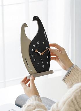 WOZOOM创意TYOS843摆台式厅钟表玄关客座钟饰摆件桌面电视柜饰装