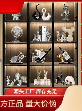 酒工艺展示奢摆件柜高档用轻装饰品现代简品家约柜电视柜摆设8R7y