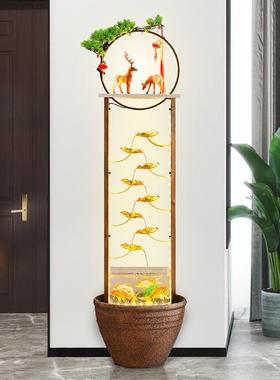 水摆件2025018循环水鱼缸客厅视柜边流落电地喷旁泉景观办公室招