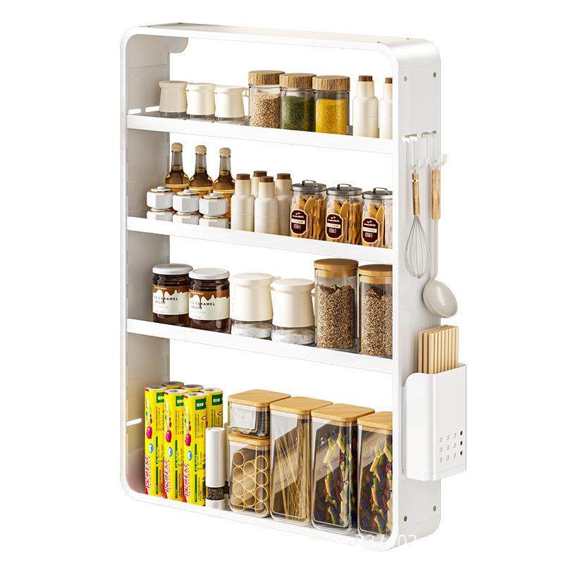 厨房置物油架调味架打孔太空铝壁挂多层调料瓶IKN盐免酱收醋纳置,淘宝优惠券,粉丝福利购,淘宝优惠卷