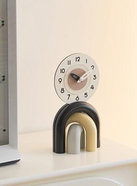 woz家oom卧室座钟装饰品高居玄桌关电视柜轻奢大气TYOS342档面摆