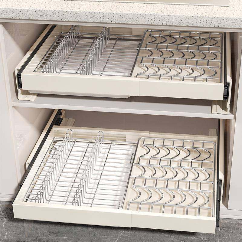 不碟锈钢抽拉碗纳收架厨房抽屉式放伸缩拉篮橱柜内71641030碗盘沥,淘宝优惠券,粉丝福利购,淘宝优惠卷