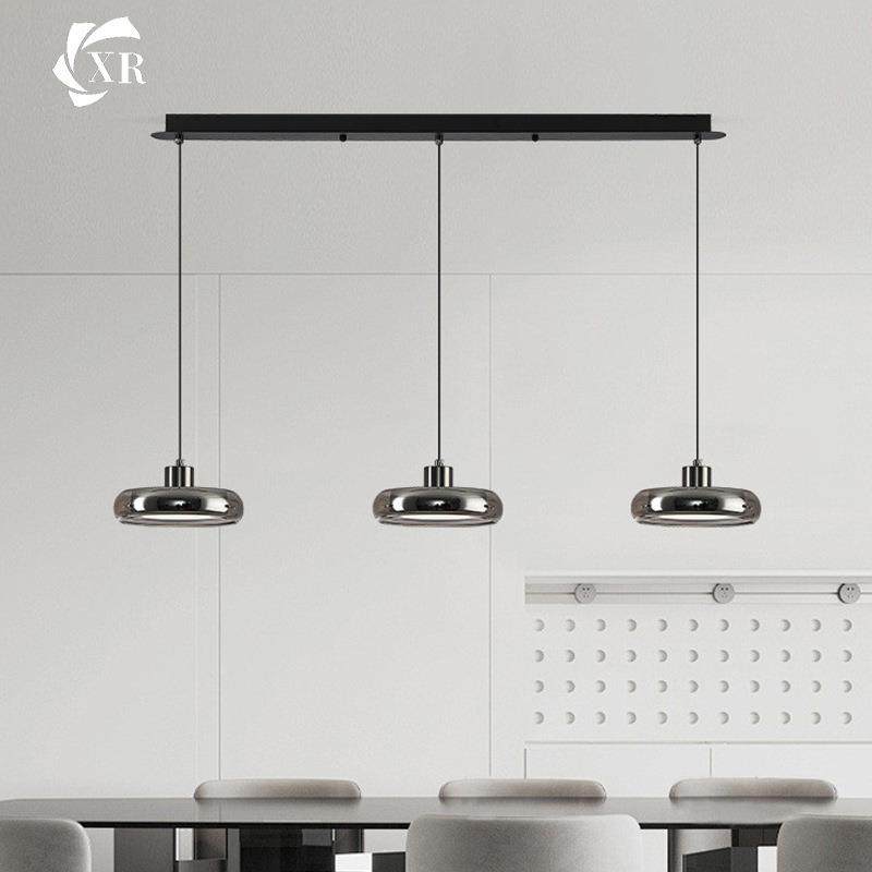 餐厅条吊灯意式172极简轻全奢新款色光谱护眼长烟灰玻璃吧台饭厅,淘宝优惠券,粉丝福利购,淘宝优惠卷