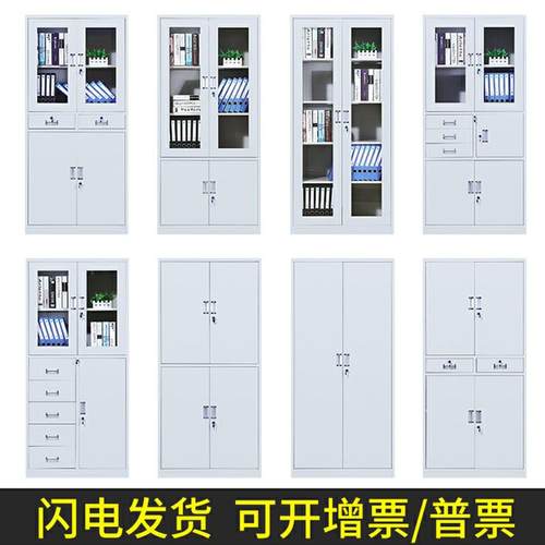 钢制文件料柜办公XS651财务凭证柜铁皮案柜带锁储物柜带抽屉室档 - 图0