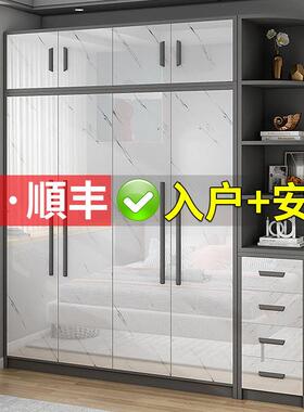 衣柜推拉门经家用卧室木实衣柜简易RJP人组装出租房用收纳济型成