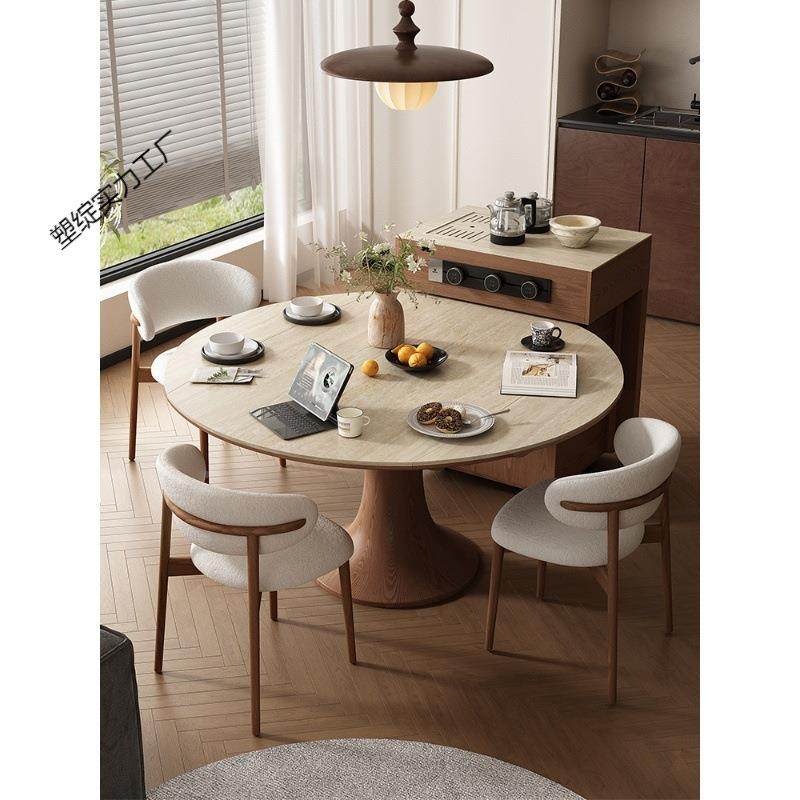 岛餐一体家用可UQT茶分离式多功能圆桌厨房移动倒台岩板桌台中岛桌台,淘宝优惠券,粉丝福利购,淘宝优惠卷