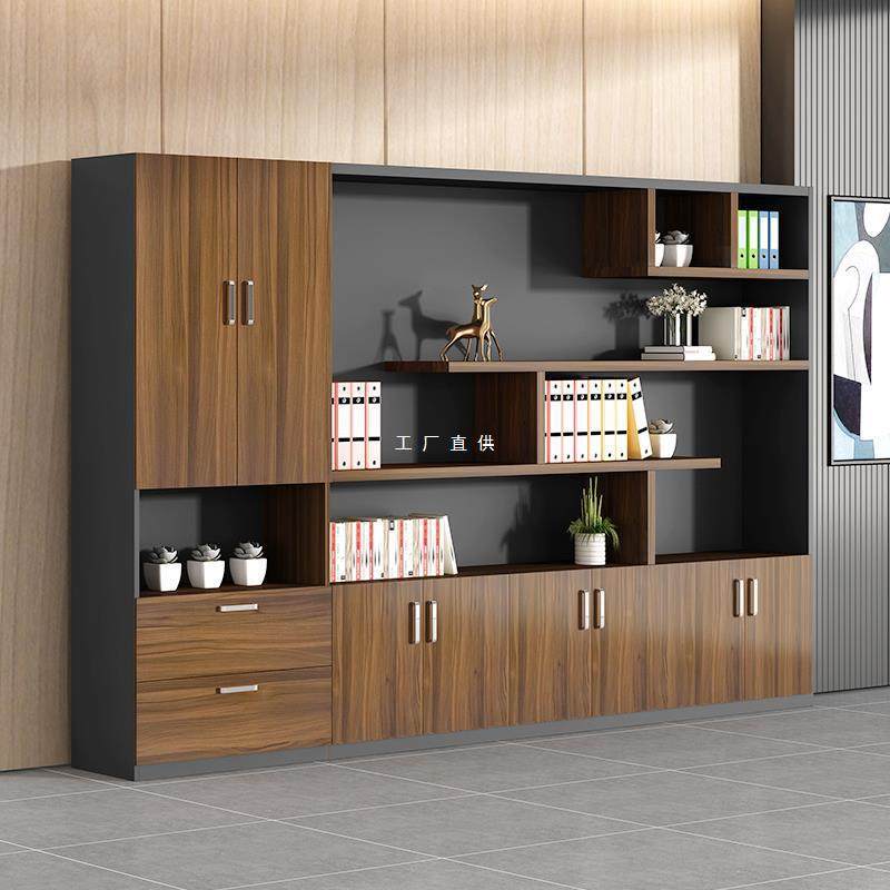 办公室件柜木质老板背景资料柜档案书柜柜带锁柜子文储物柜纳宴宏,淘宝优惠券,粉丝福利购,淘宝优惠卷