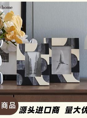 迪凯轻奢牛骨框装饰组合客厅卧相室斯样板间056+09居家装饰品摆件