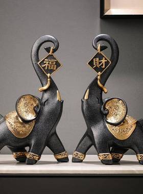 创意财福大象对财家居玄关电视柜书架一办公招室高桌面轻GX-CFDX