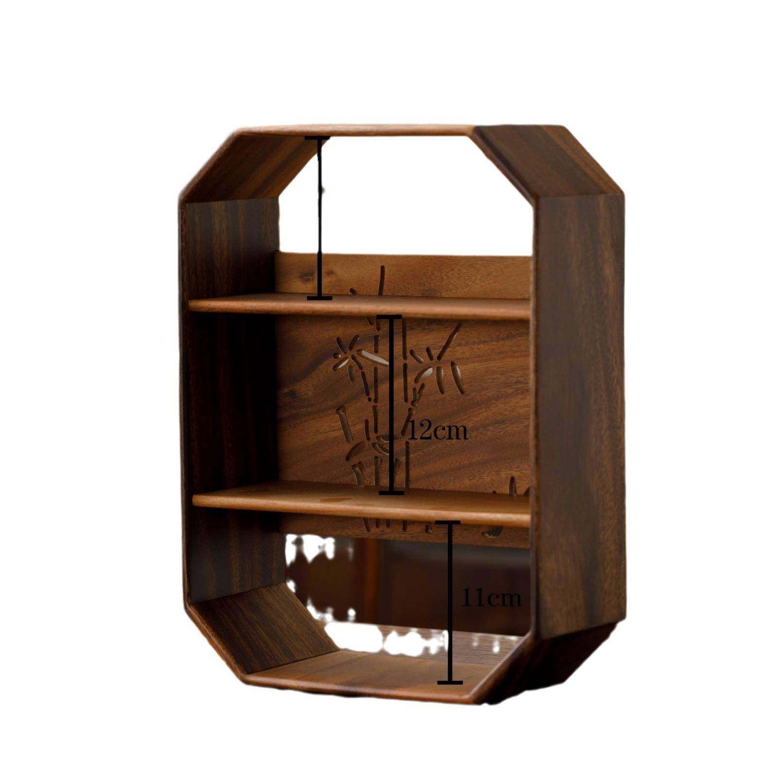 胡展桃木窗花古镂空桌面置物架家用58141茶具收纳架示架茶宝室多格博架,淘宝优惠券,粉丝福利购,淘宝优惠卷