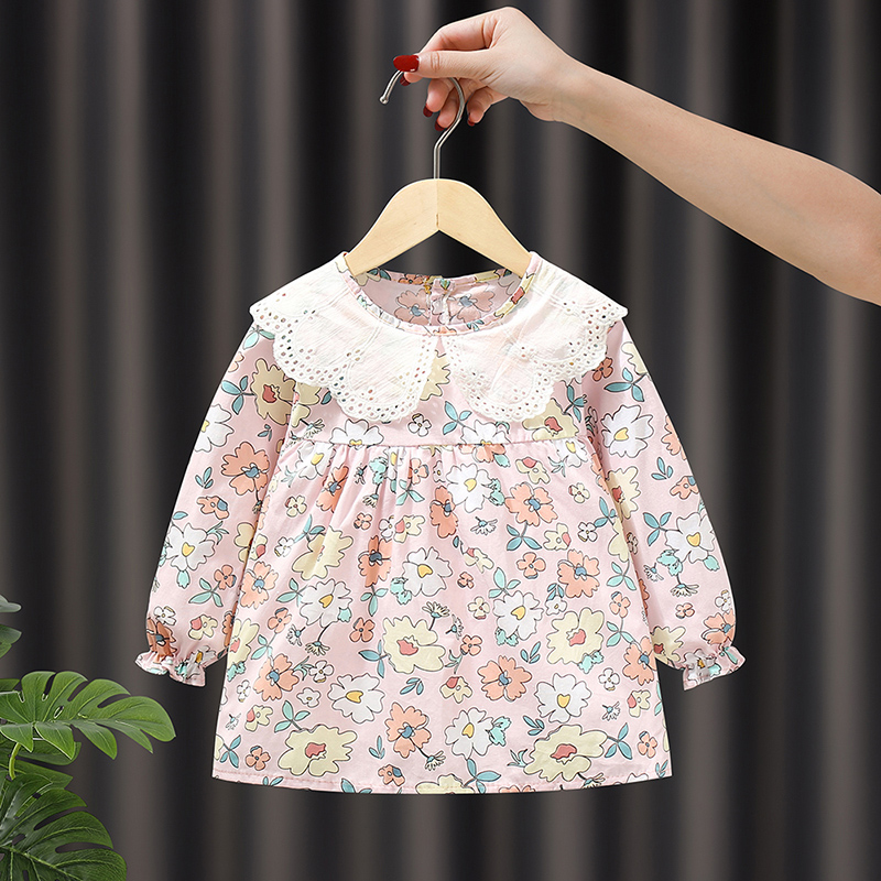 Children's bib a baby eating bib pocket reverse dressing waterproof anti-dirty outer protective clothing baby apron female foreign style