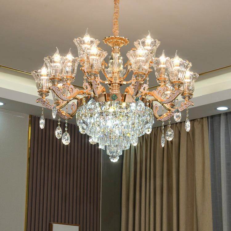 吊灯客厅灯欧式奢华大气水晶2025889新款创灯意轻奢卧室餐厅年具 - 图0
