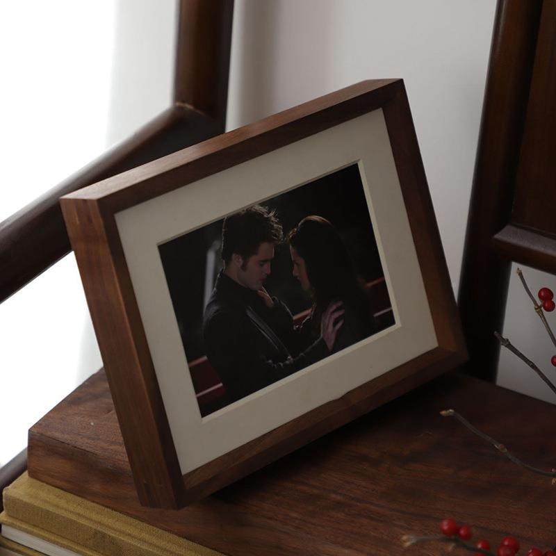 Y榫卯01黑木胡桃相框简约实画墙框儿童写真框桌面照片装裱装饰木,淘宝优惠券,粉丝福利购,淘宝优惠卷