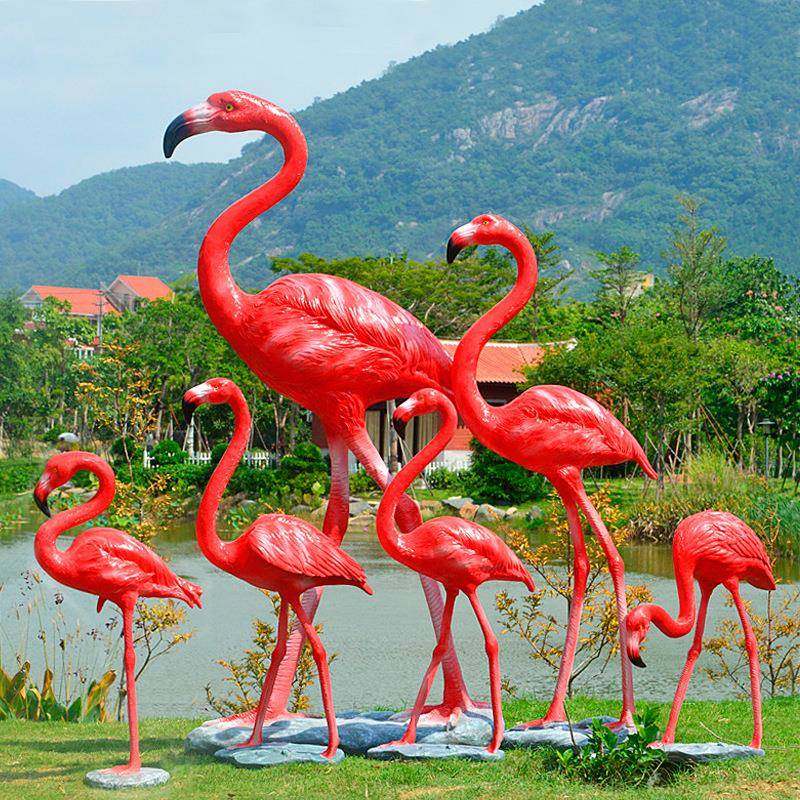 仿真火烈饰鸟摆件落大地雕塑户外花园庭院水池橱窗楼ZGE梯口婚庆,淘宝优惠券,粉丝福利购,淘宝优惠卷