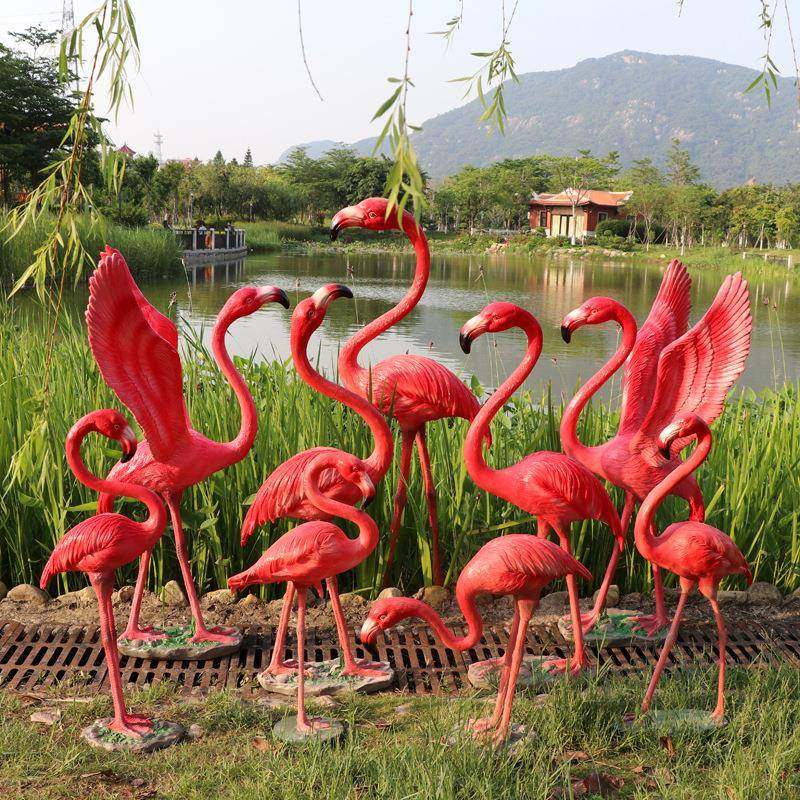 仿真火烈饰鸟摆件落大地雕塑户外花园庭院水池橱窗楼ZGE梯口婚庆,淘宝优惠券,粉丝福利购,淘宝优惠卷