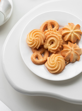 沐上北欧ins白色不规则托盘香薰创意装饰摆件饰S品拍摄道具置物盘