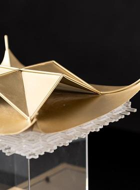 现代新塔中软式QS0347亚古克力徽派宝摆件样板间轻奢客厅玄关博架